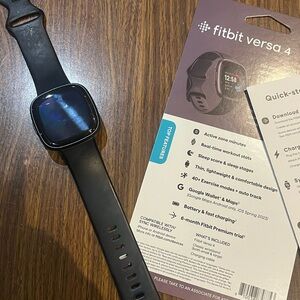 Fitbit Black Smartwatch with Modern Design and Large Display